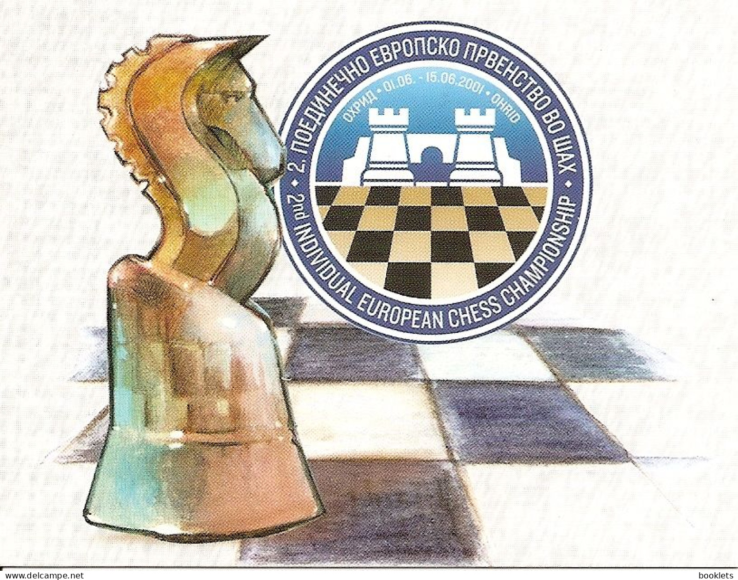 MACEDONIA, 2001, Booklet 5, European Chess Championship - Macedonia Del Nord