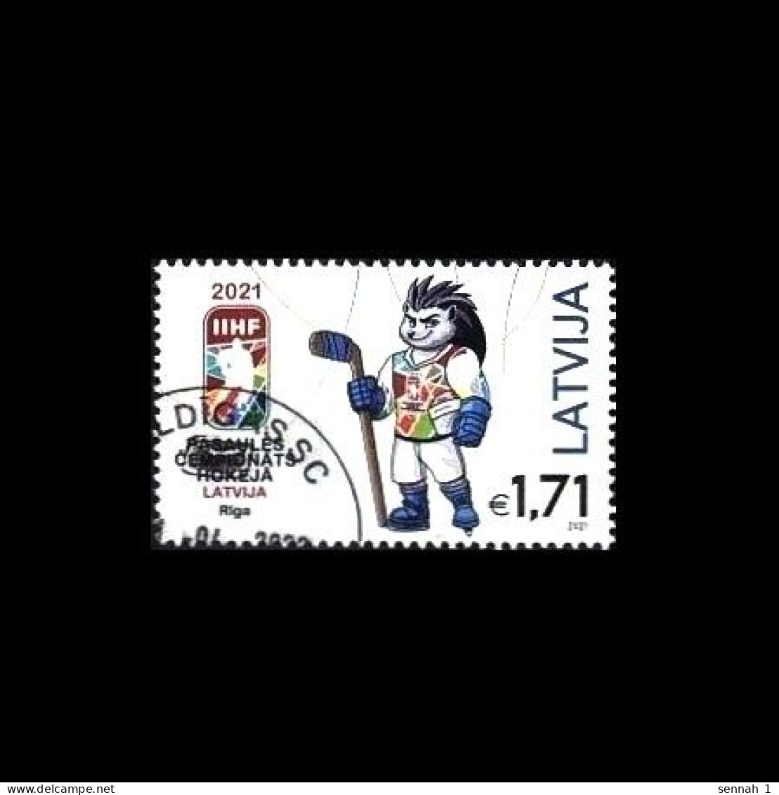 Lettland / Latvia / Latvija: 'Eishockey-Weltmeisterschaft 2021' / 'Ice Hockey World Cup', Mi 1127; Yv 1106; Sc 1072 Oo - Lettonie