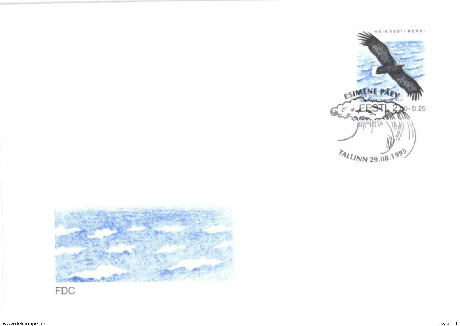 Estonia:FDC, Keep Estonian Sea, Eagle, 1995 - Estonia