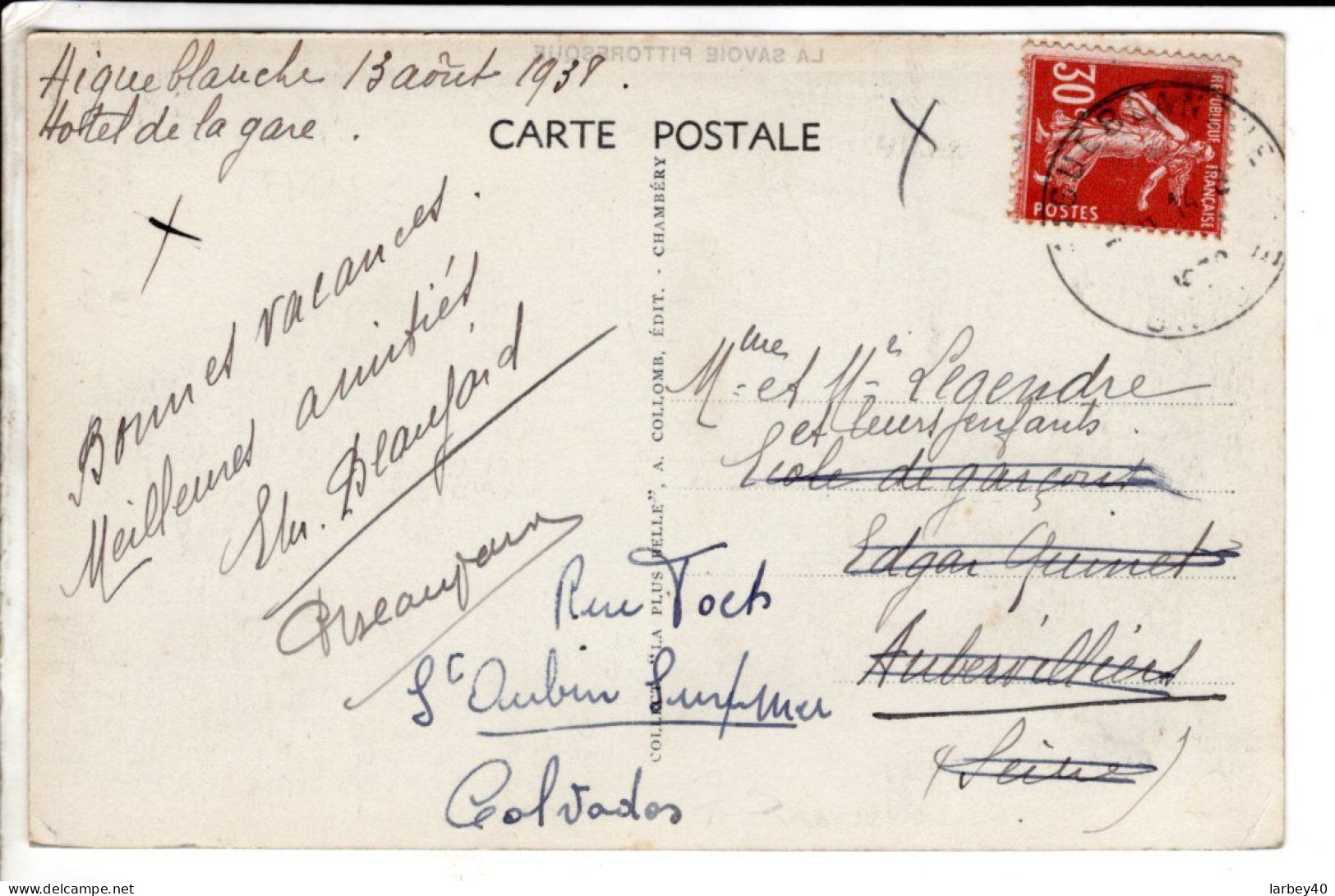 Aigueblanche Vue Generale Et Grand Coeur - Cartes Postales Ancienne - Other & Unclassified