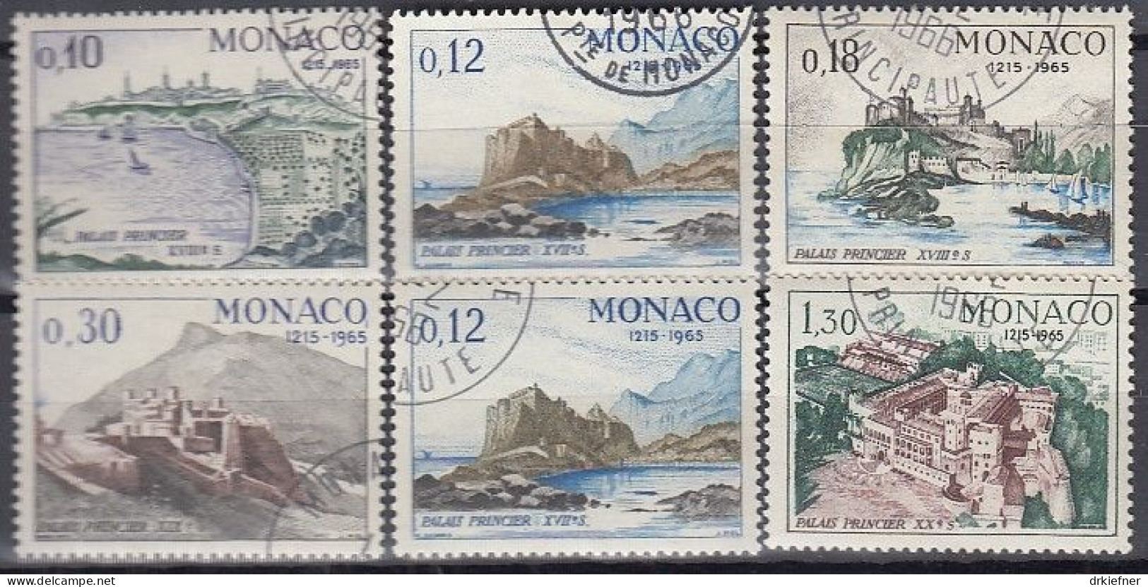 MONACO  812-815, 817, Gestempelt, 750 Jahre Fürstenpalast, 1966 - Gebraucht