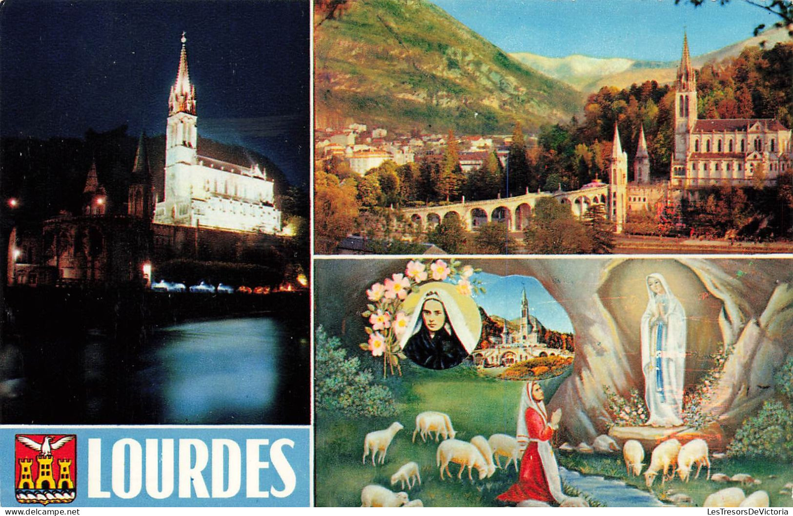 FRANCE - Lourdes - Multivues - Colorisé - Carte Postale Ancienne - Lourdes