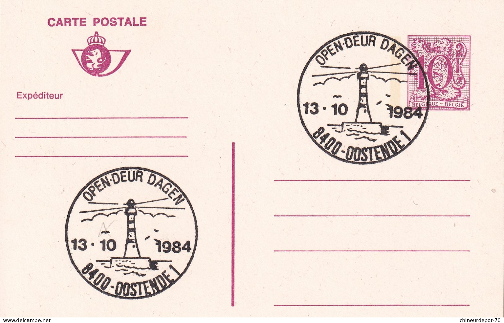 Lettres & Documents  Belgique België Belgium Oostende  1984 - Lettres & Documents