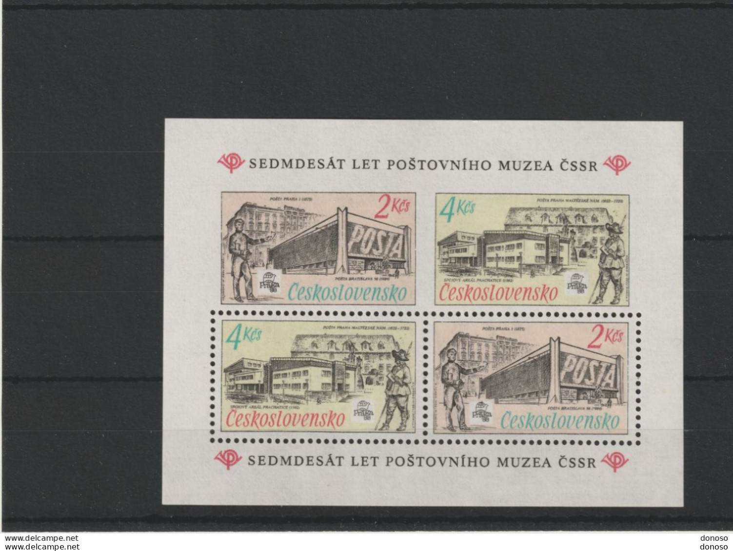 TCHECOSLOVAQUIE 1988 Postes De Prague Yvert BF 77 NEUF** MNH Cote 5 Euros - Blocks & Sheetlets