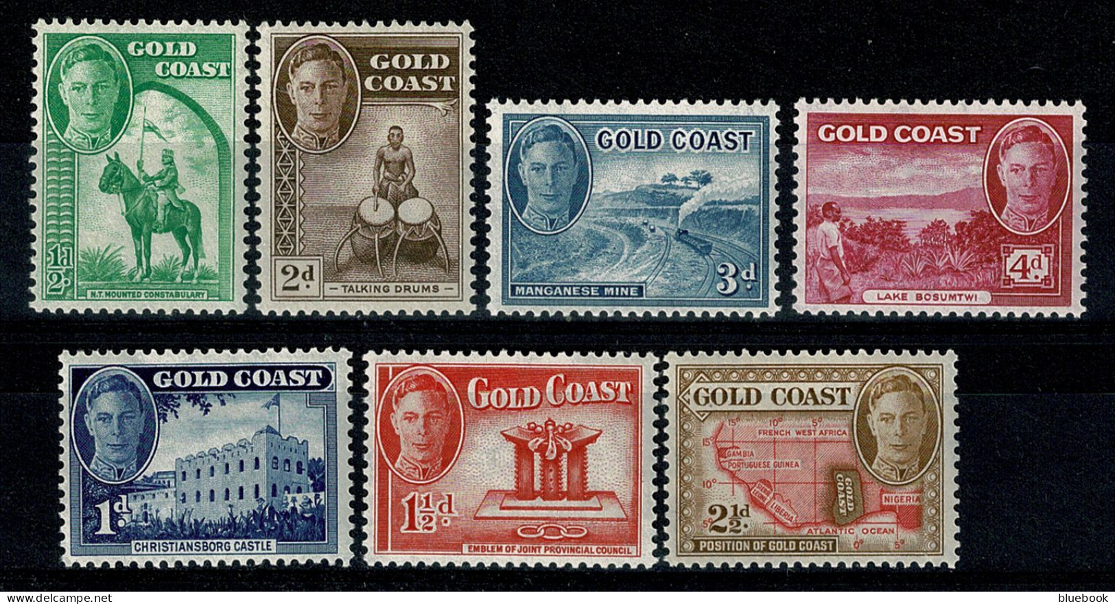 Ref 1649 - KGVI Gold Coast 1935-46 - Unmounted Mint Stamps Set SG 135/146 - Goudkust (...-1957)