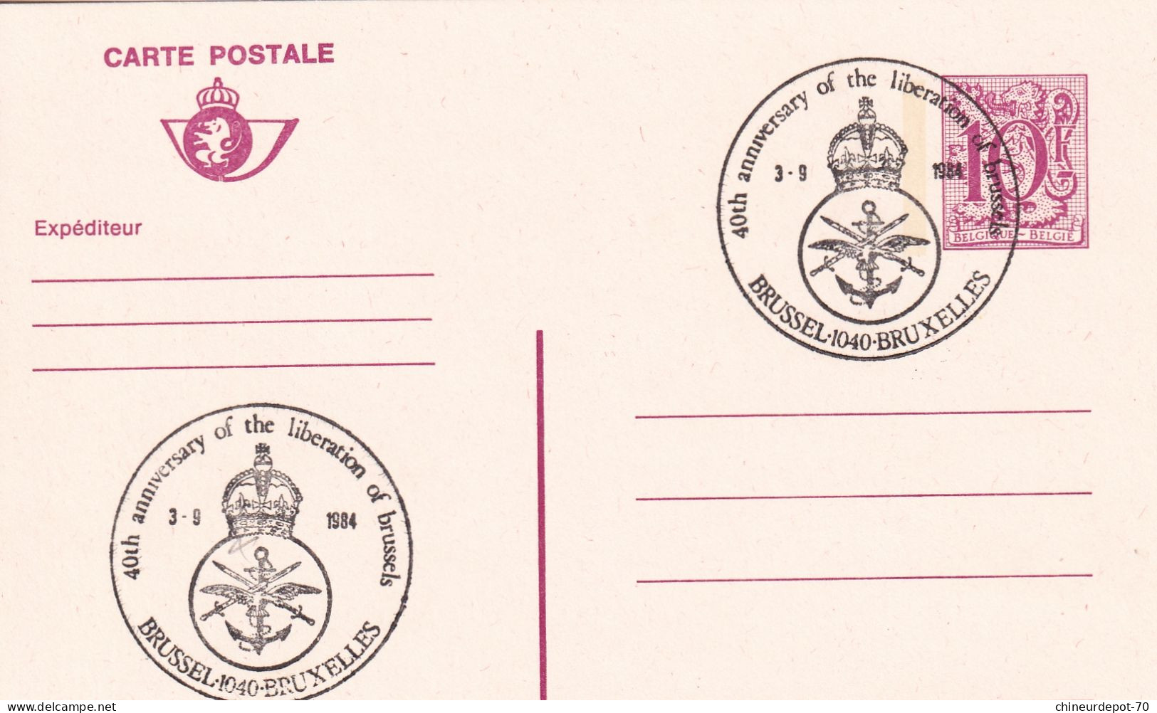 Lettres & Documents  Belgique België Belgium Bruxelles 1984 - Storia Postale