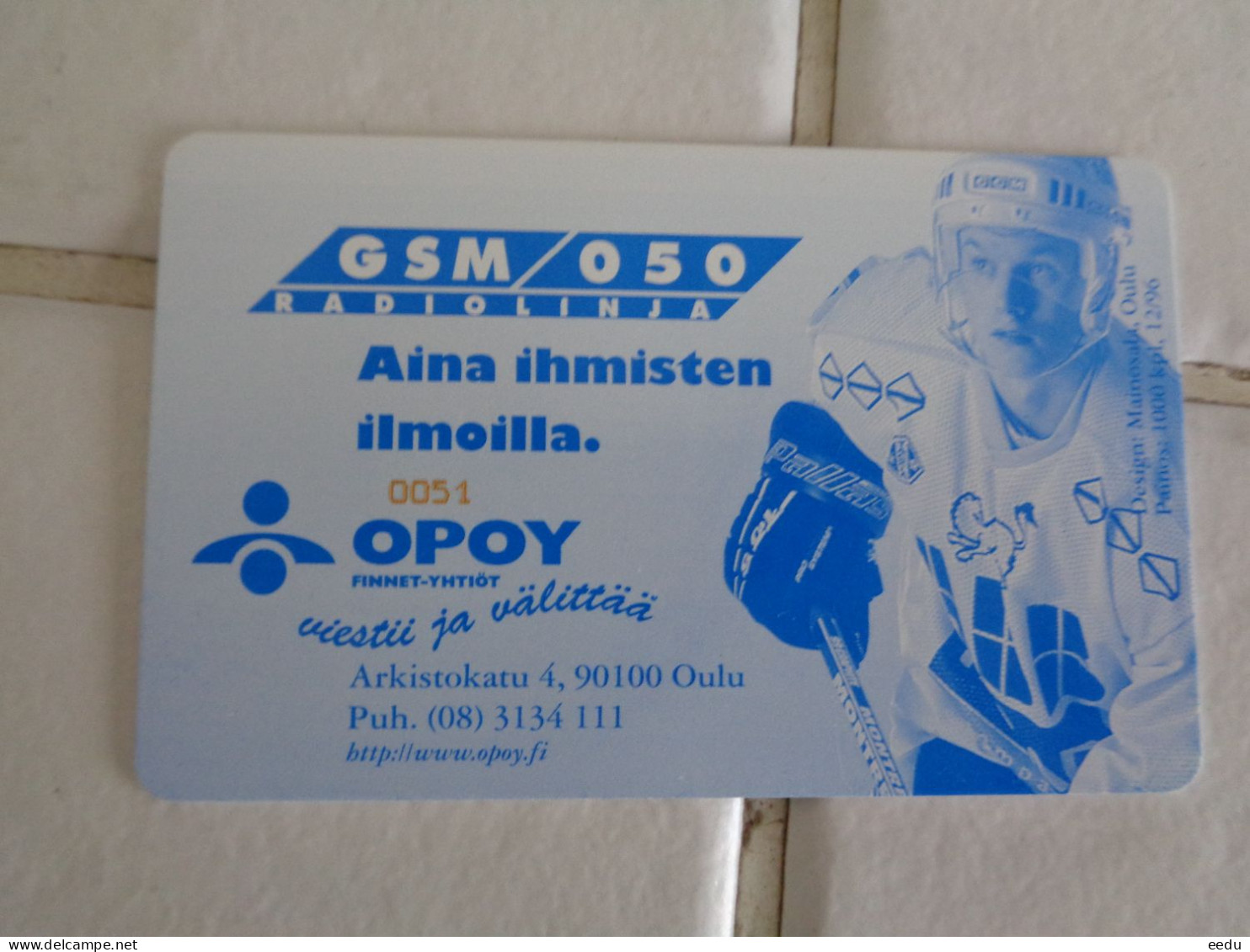 Finland Phonecard OPOY-E6 - Finlande