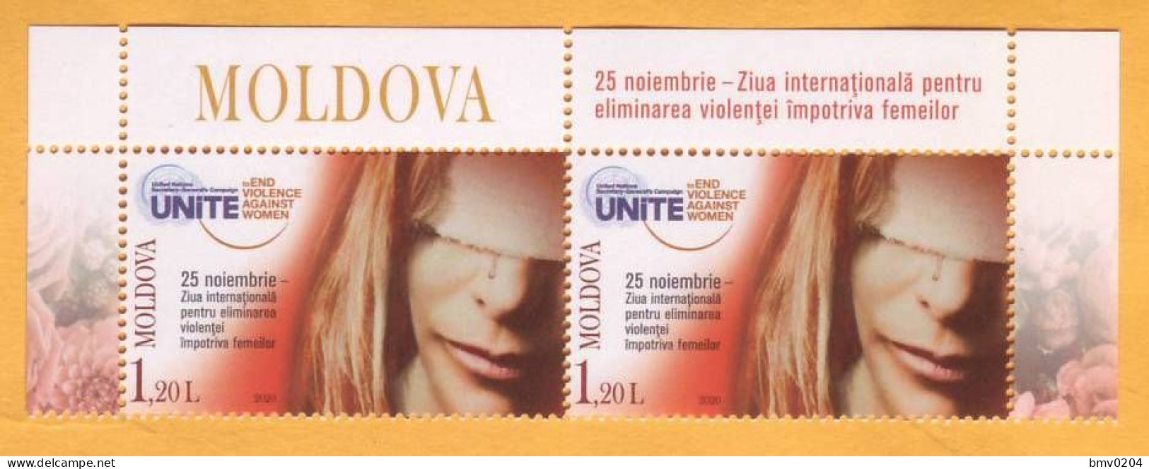 2020 Moldova Moldavie  International Day For The Elimination Of Violence Against Women 2v Mint - Moldavie