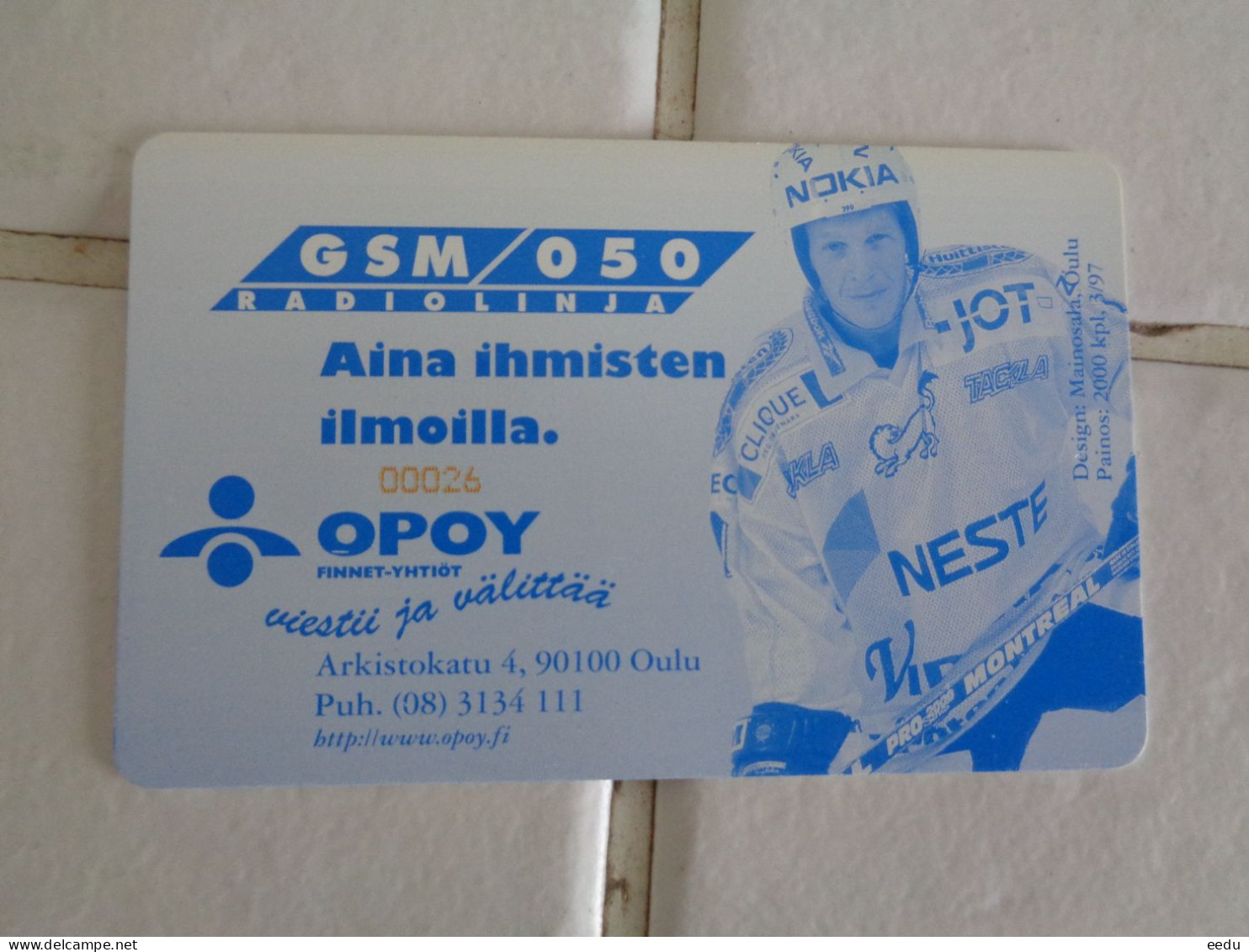 Finland Phonecard OPOY-E7 - Finlandia