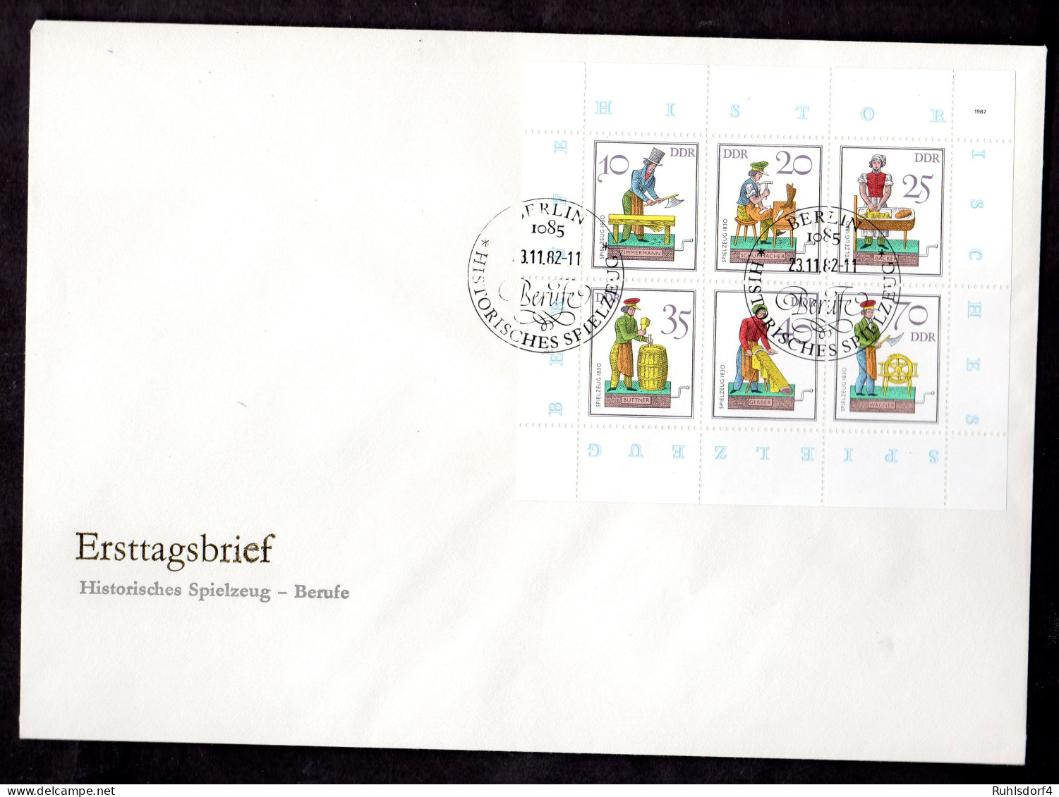 DDR, FDC  Kleinbogen "Historisches Spielzeug III" - Other & Unclassified