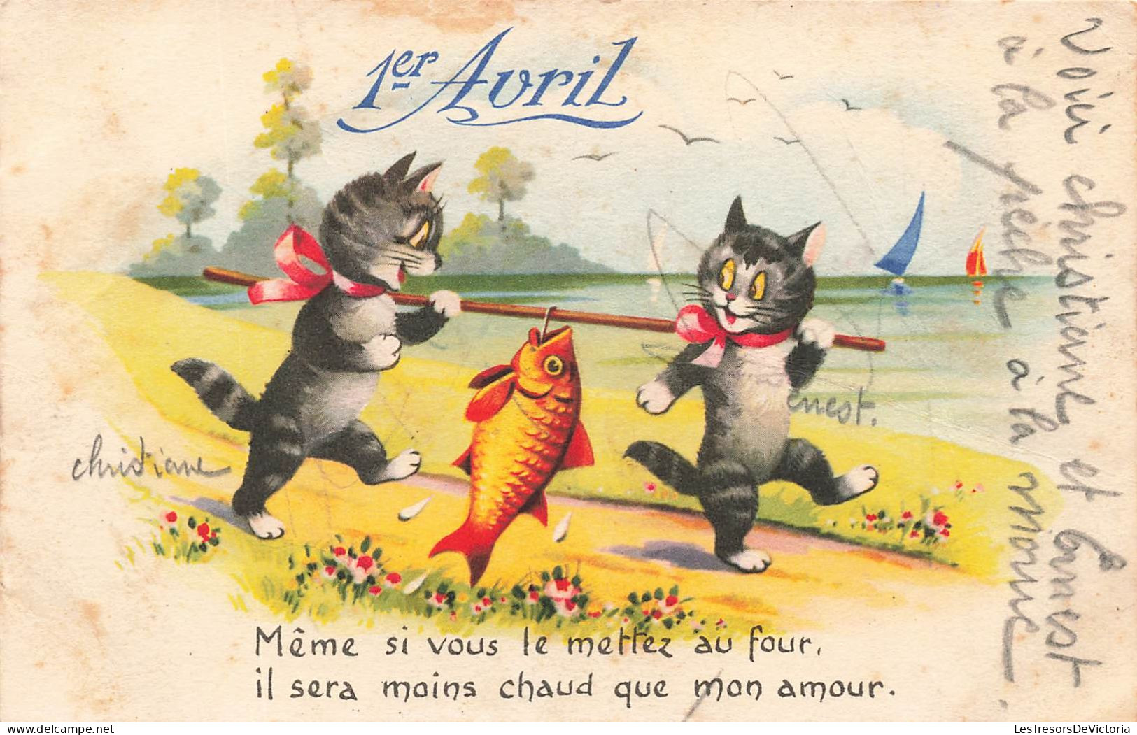 FETES ET VOEUX - 1er Avril - Même Si Vous Le Mettez Au Four Il Sera Moins Chaud Que Mon Amour - Carte Postale Ancienne - April Fool's Day