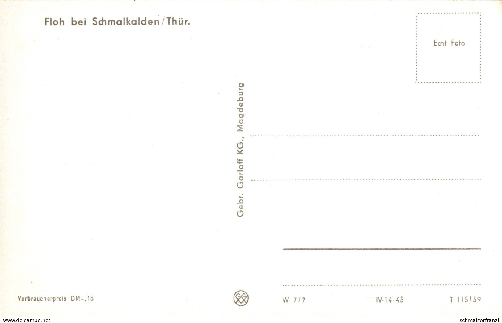 AK Floh Seligenthal Gasthof Zum Goldenen Löwen Bahnhof A Schnellbach Struth Helmershof Reichenbach Schmalkalden DDR - Schmalkalden