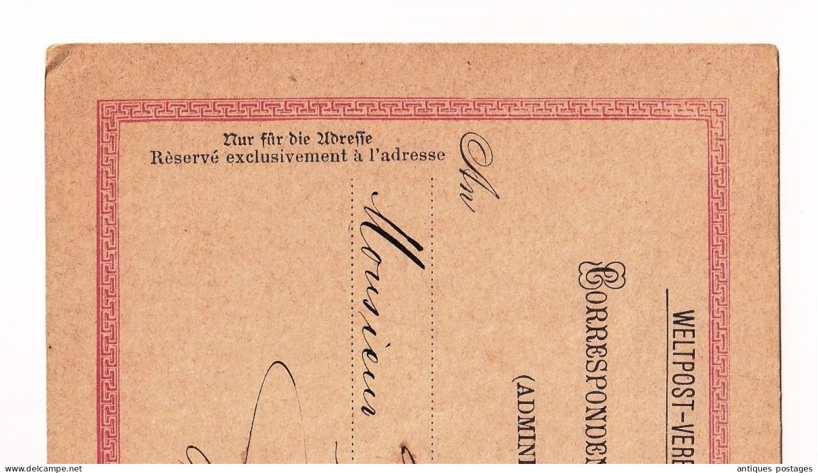 Graz 1897 Österreich Austria Autriche Bordeaux Gironde Union Postale Universelle Weltpost Verein Emile Delage - Tarjetas