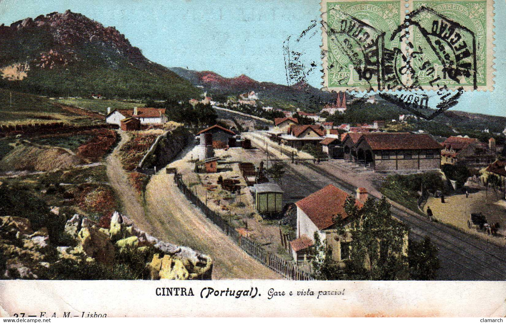 PORTUGAL-Cintra-Gar E Vista Parcial (colorisé) FAM 27 - Lisboa