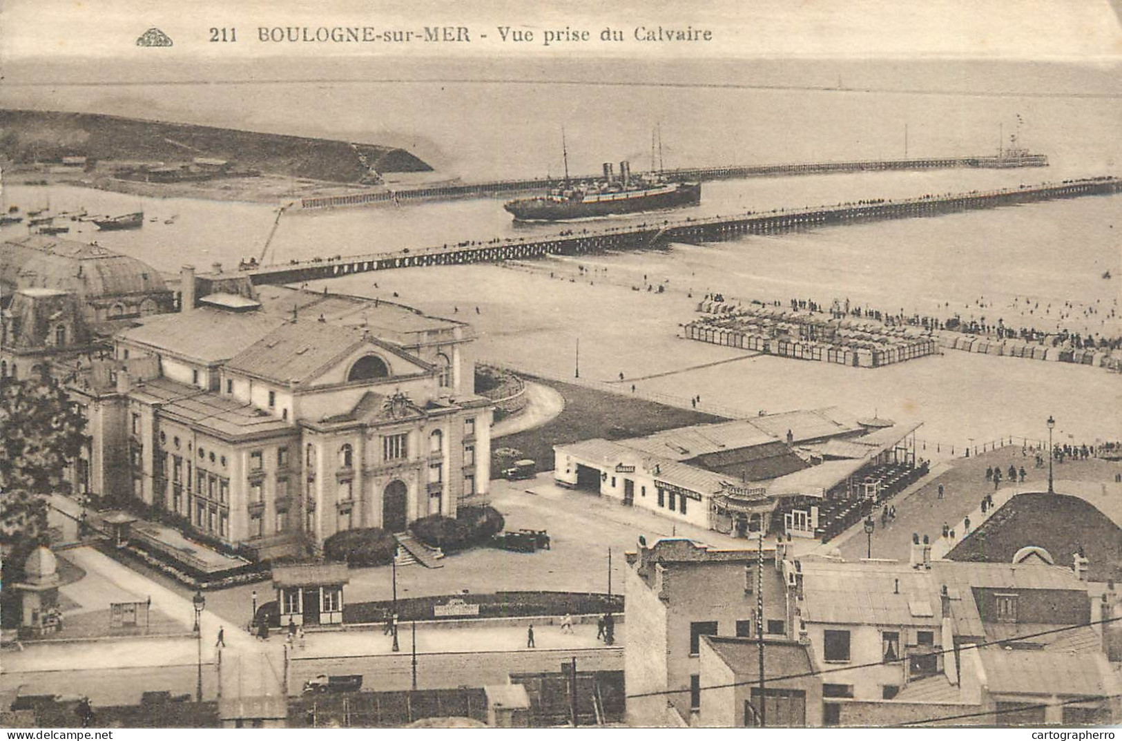 CPA France Boulogne-sur-Mer Harbour Ocean Liner - Boulogne Sur Mer