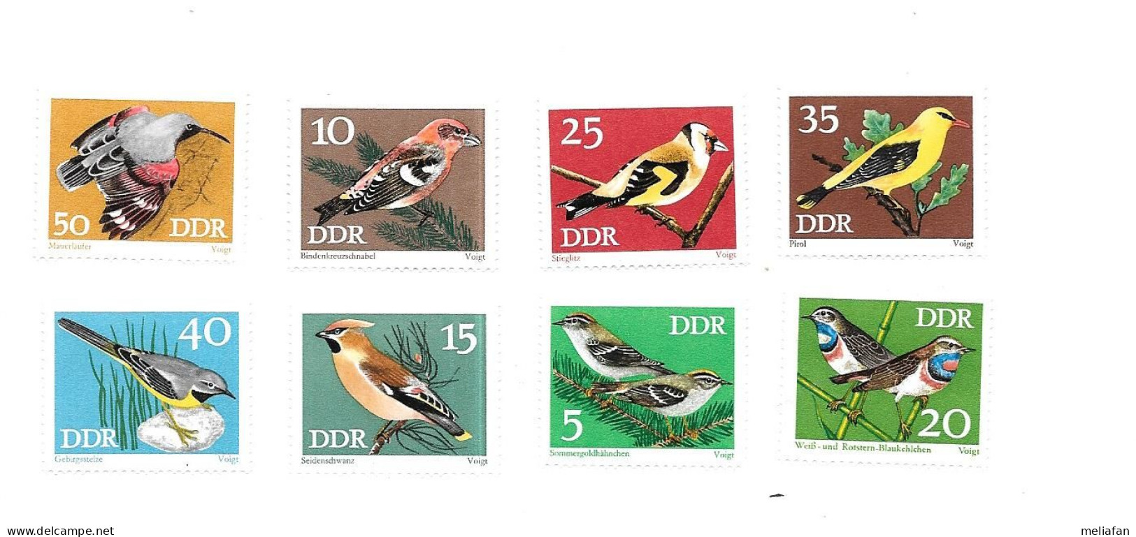 DF70 - TIMBRES DDR - OISEAUX - Collections, Lots & Series