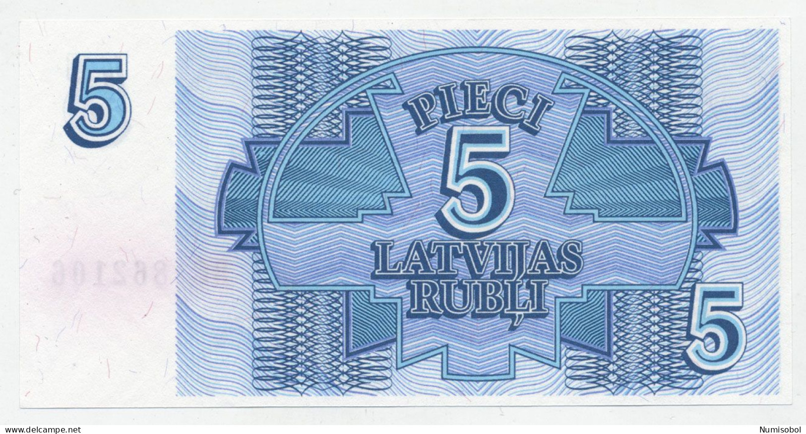 LATVIA - 5 Rubli 1992. P38, UNC (LAT005) - Lettonie
