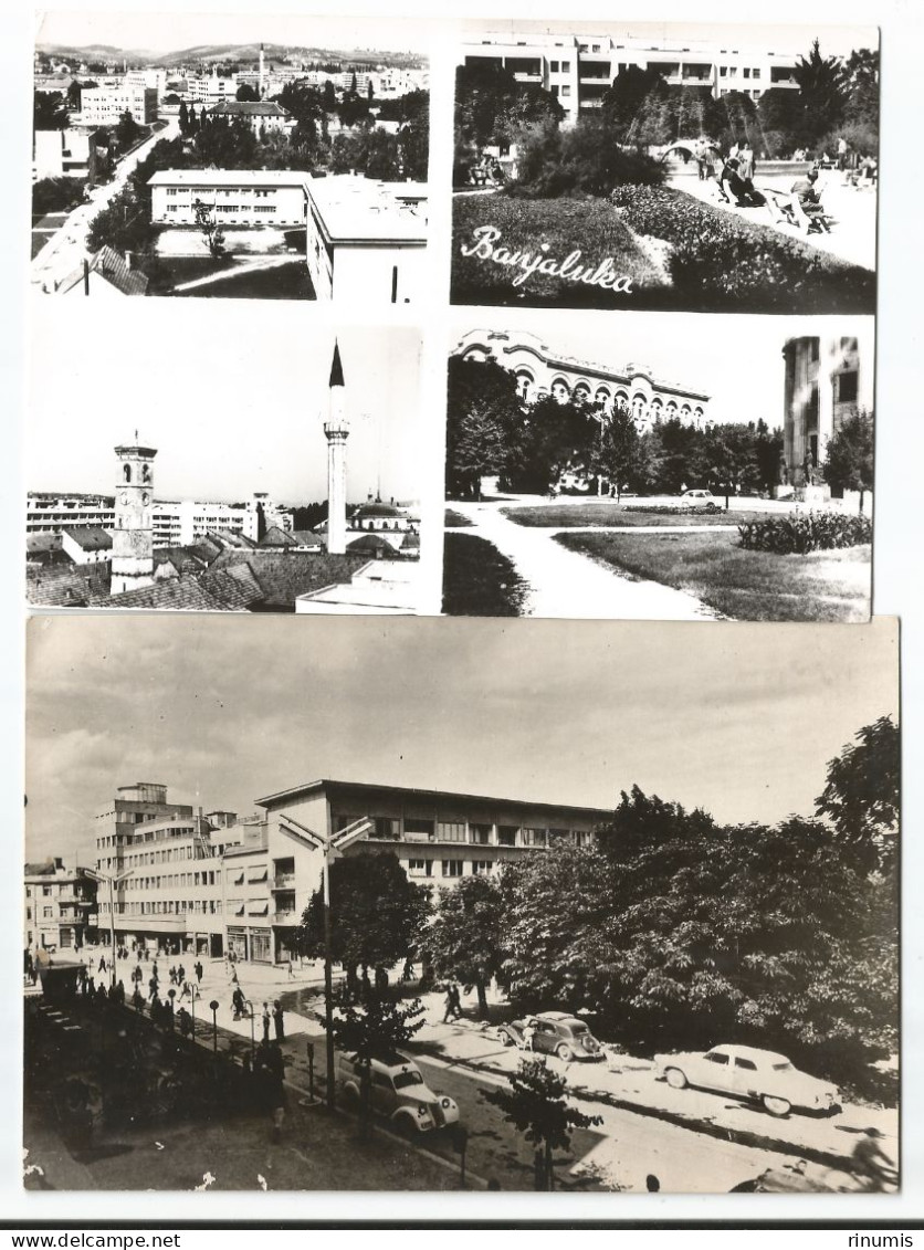Banja Luka 2 Postcards 1961 Used - Bosnien-Herzegowina
