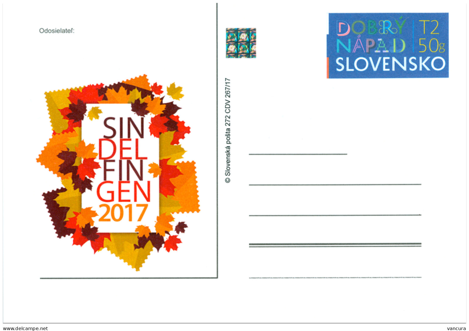 CDV 272 Slovakia Sindelfingen Stamp Fair 2017 - Expositions Philatéliques