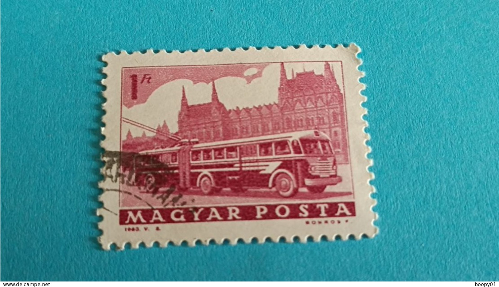 HONGRIE - HUNGARY - Magyar Posta - Timbre 1963 : Moyens De Transport - Trolleybus Articulé - Usati