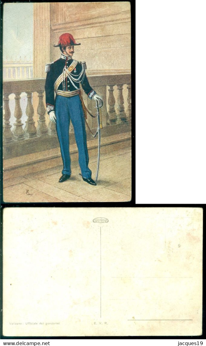 Oude Italiaanse en Vaticaanse uniformen 11 ansichtkaarten