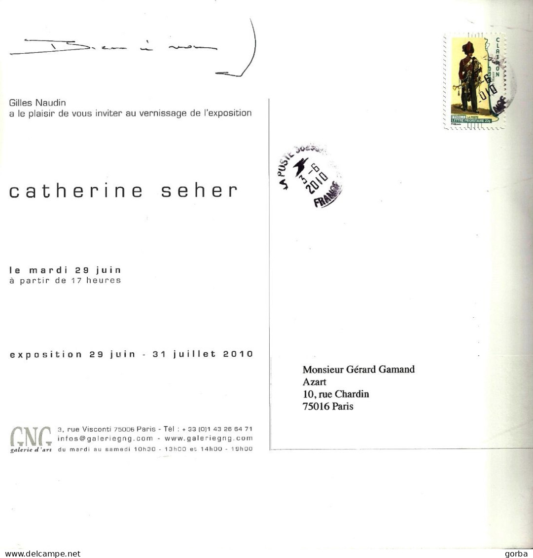 *CPM - 22 X 22 - Peinture De Catherine SEHER - Invitation Galerie GNG à PARIS(75) - Expositions