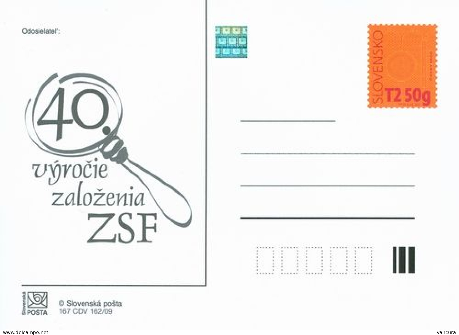 CDV 167 Slovakia 40 Years Of The Slovak Philatelist Union 2009 - Sonstige & Ohne Zuordnung