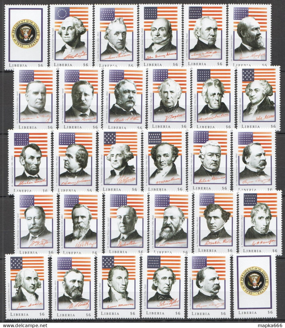 O0087 2009 Liberia Usa Presidents Lincoln Wahington Roosevelt Mnh Stamps - Autres & Non Classés