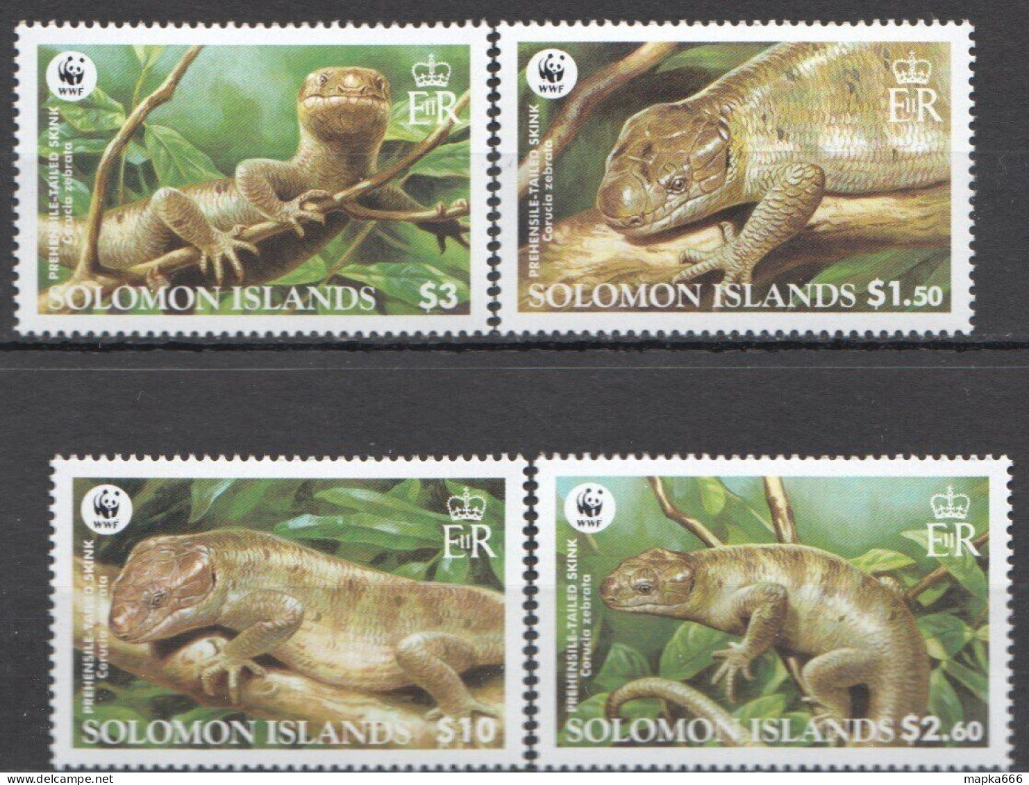 Ft172 2005 Solomon Islands Wwf Fauna Reptiles Skink #1282-85 Michel 12 Euro Mnh - Sonstige & Ohne Zuordnung