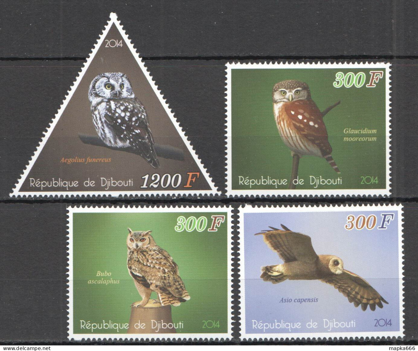 C1095 2014 Owls Birds Fauna 1Set Mnh - Andere & Zonder Classificatie