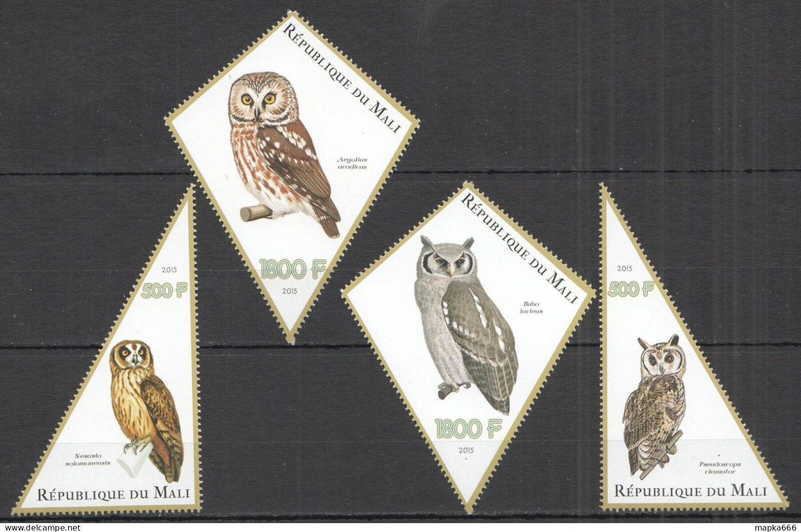 C1089 2015 Owls Birds Fauna 1Set Mnh - Other & Unclassified