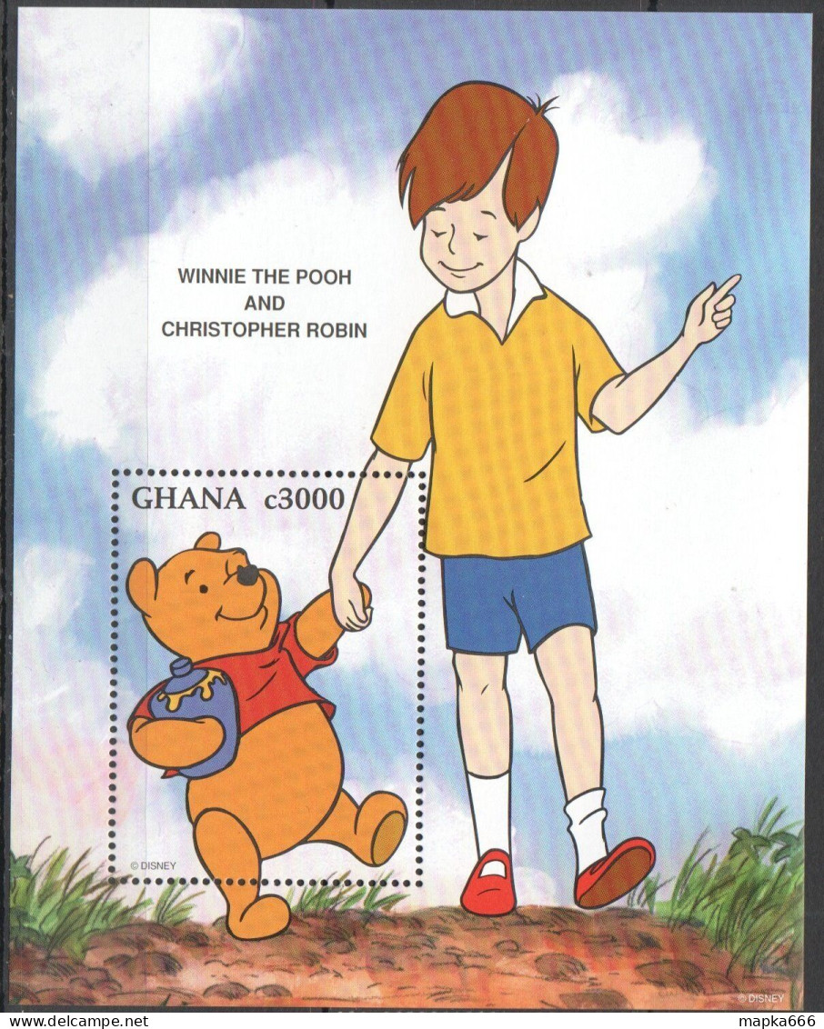 O0092 1996 Ghana Walt Disney'S Best Friends Winnie The Pooh & Robin Bl Mnh - Disney