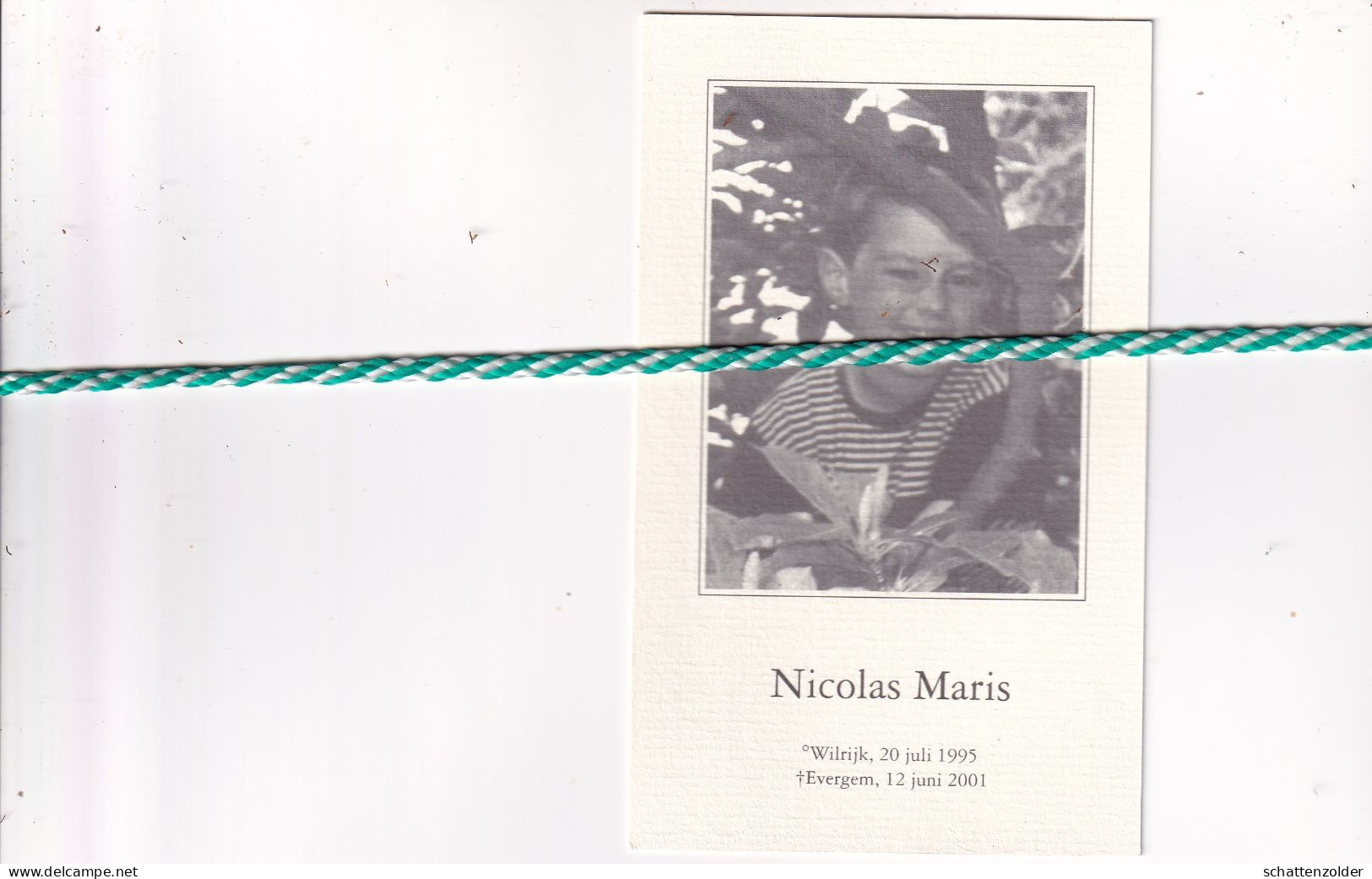 Nicolas Maris, Wilrijk 1995, Evergem 2001. Foto - Obituary Notices
