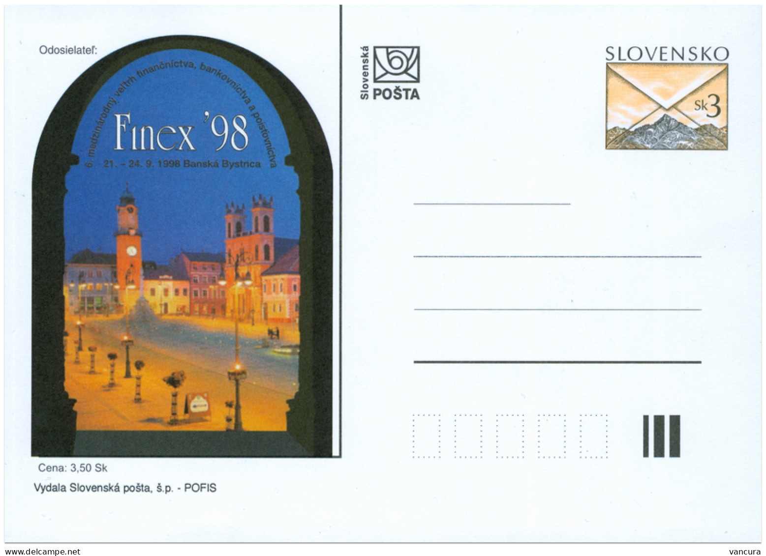 CDV 30 Slovakia Finex 98 Trade Fair Banska Bystrica 1998 Finance Bank Post - Usines & Industries