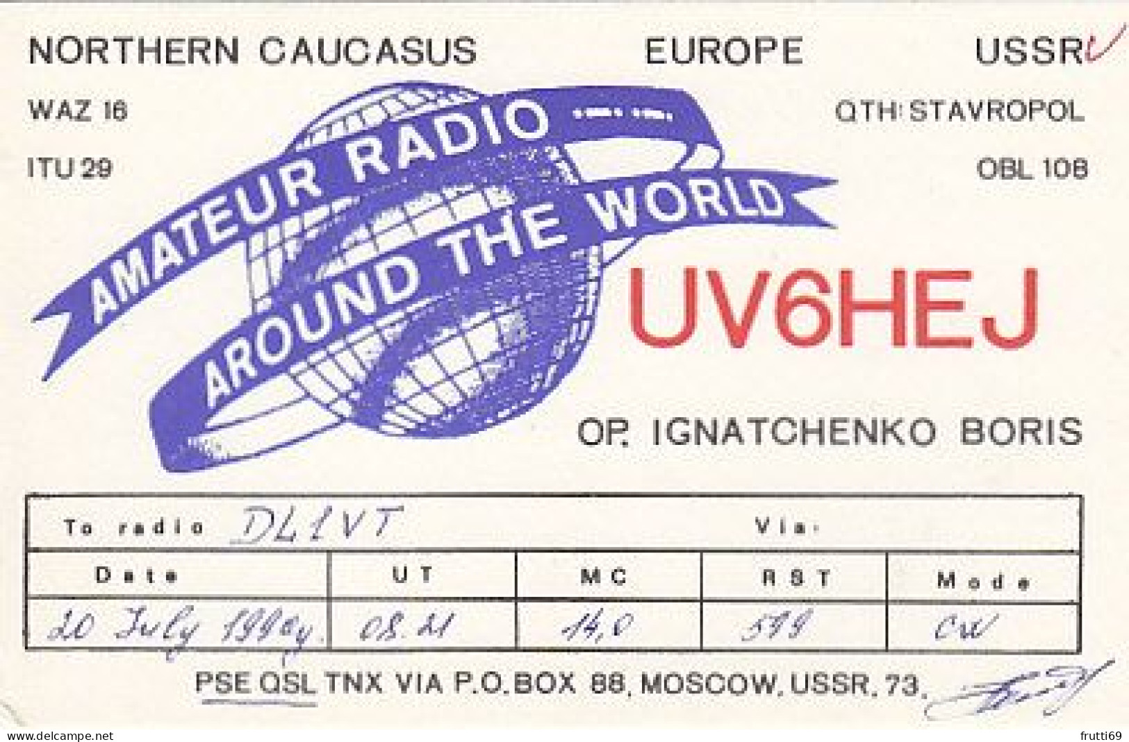 AK 210709  USSR - Stavropol - Radio-amateur