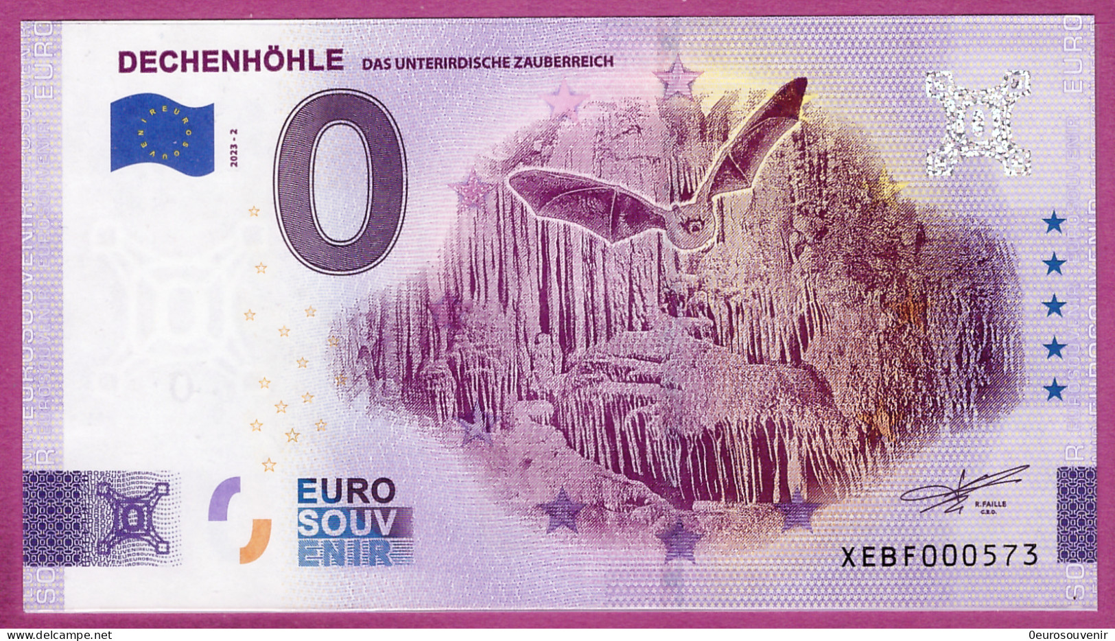 0-Euro XEBF 2023-2 DECHENHÖHLE - DAS UNTERIRDISCHE ZAUBERREICH - Essais Privés / Non-officiels