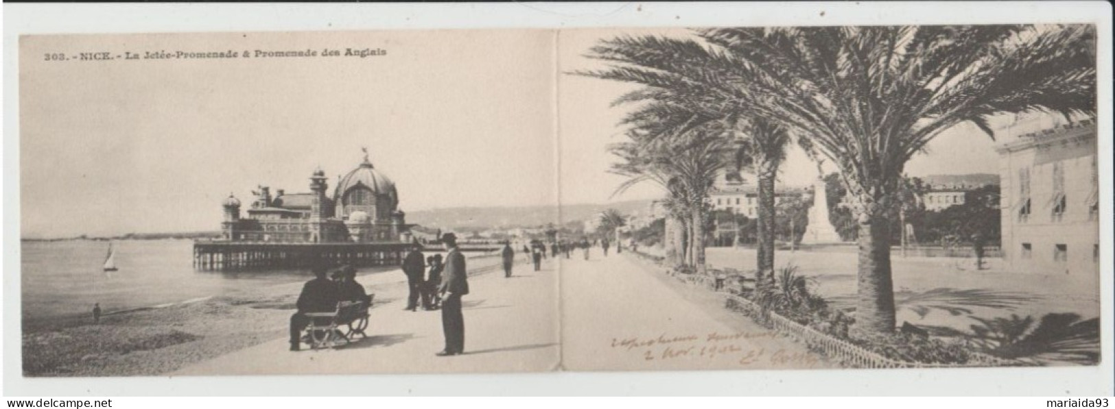 NICE - ALPES MARITIMES - CARTE DOUBLE - LA JETEE PROMENADE ET PROMENADE DES ANGLAIS - Cartas Panorámicas