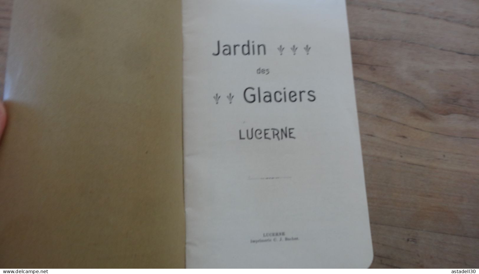 SUISSE, Livret Jardin Des Glaciers, LUCERNE, Fin XIXe  ................ TIR2-POS17 - Toeristische Brochures