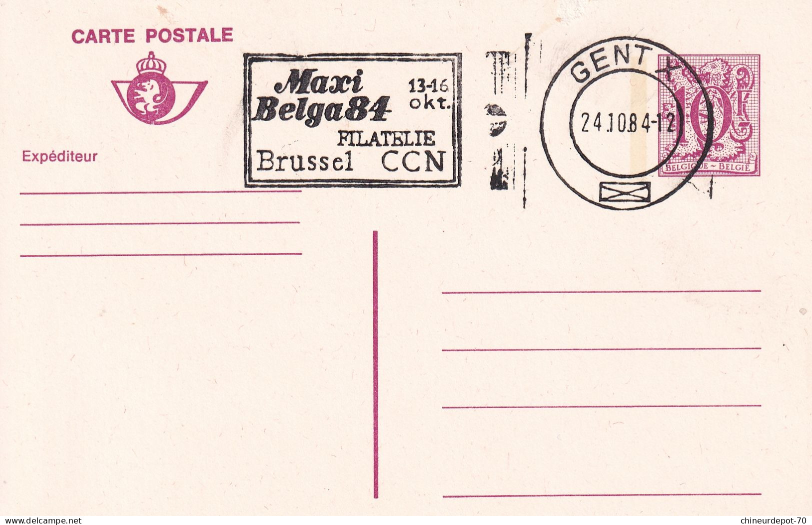 Lettres & Documents  Belgique België Belgium 1984 - Cartas & Documentos