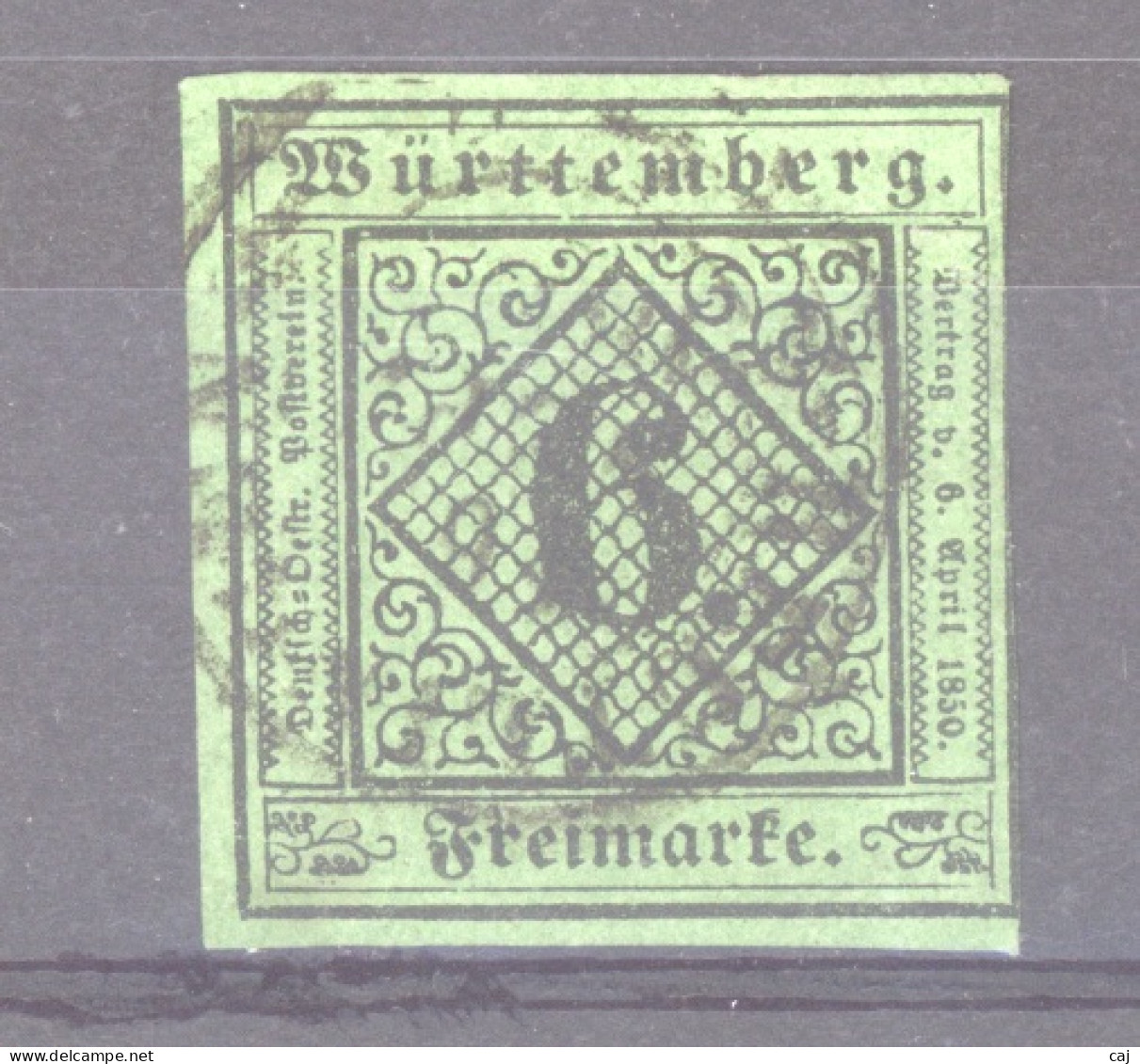 Wurtemberg  :  Mi  3 IIb  (o)   Type IIb - Afgestempeld