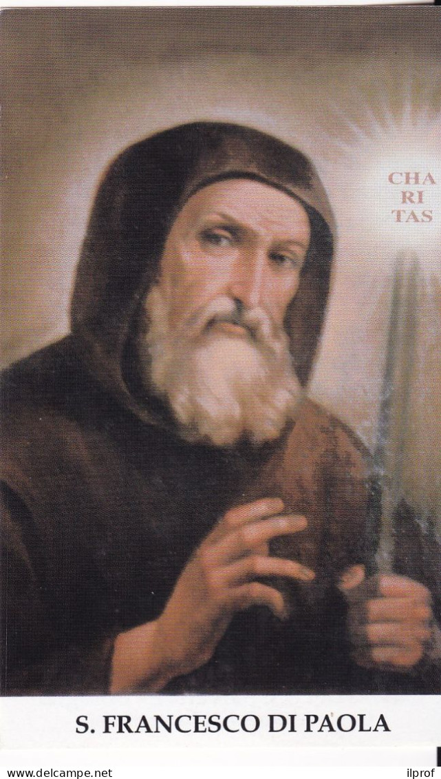 San Francesco Di Paola ,in SS. Salvatore A Bologna- Santino Con Preghiera Anni Recenti Rif. S445 - Religion & Esotérisme