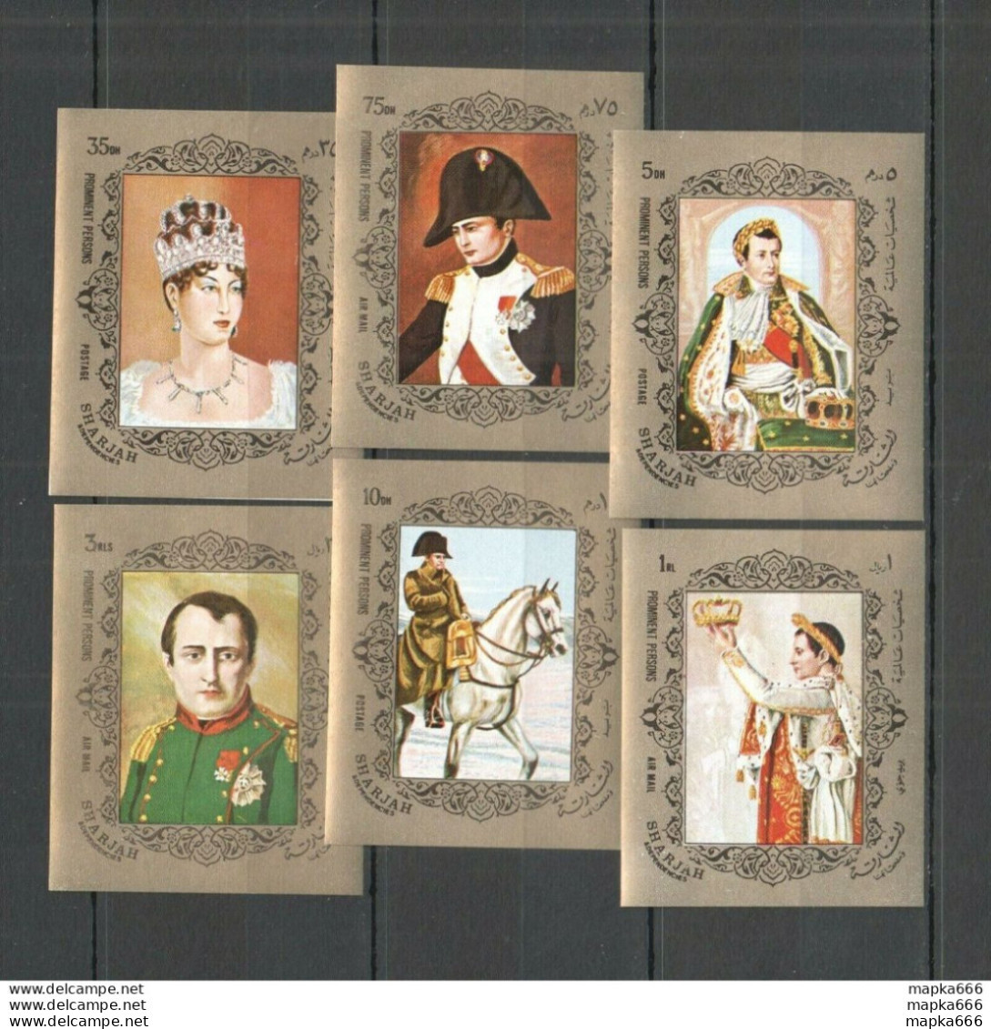 Nw0065/1 Imperforate Sharjah Art War Napoleon Bonaparte Air Mail 1Set Mnh - Militaria