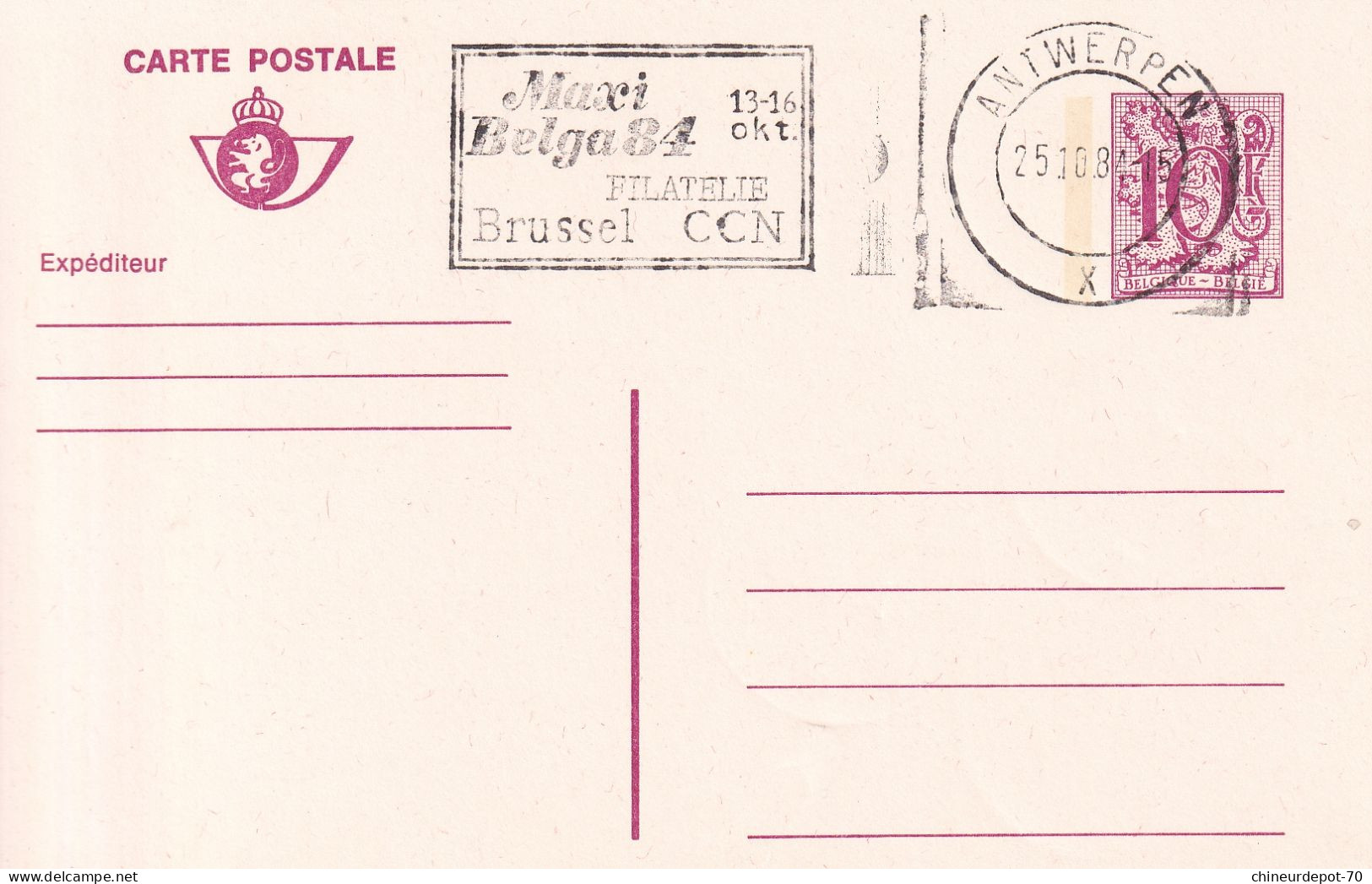 Lettres & Documents  Belgique België Belgium 1984 - Brieven En Documenten