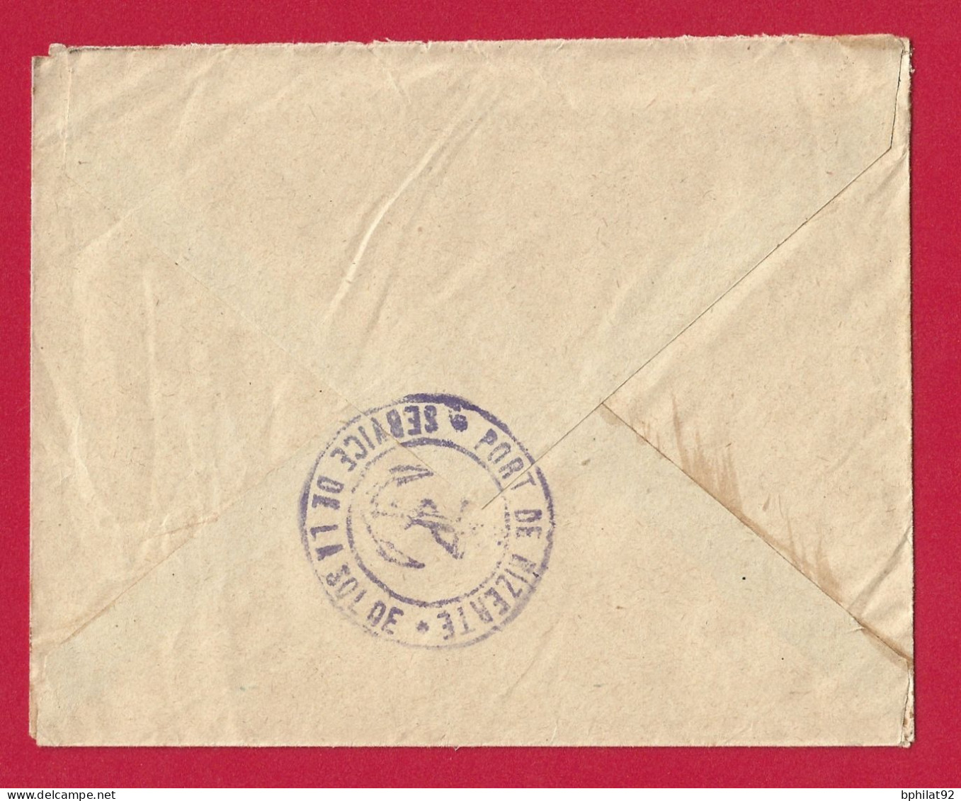 !!! LETTRE EN FRANCHISE OBLITÉRATION CACHET POSTE NAVALE MUET EN PROVENANCE DE BIZERTE, TUNISIE DE SEPTEMBRE 1944 - Scheepspost