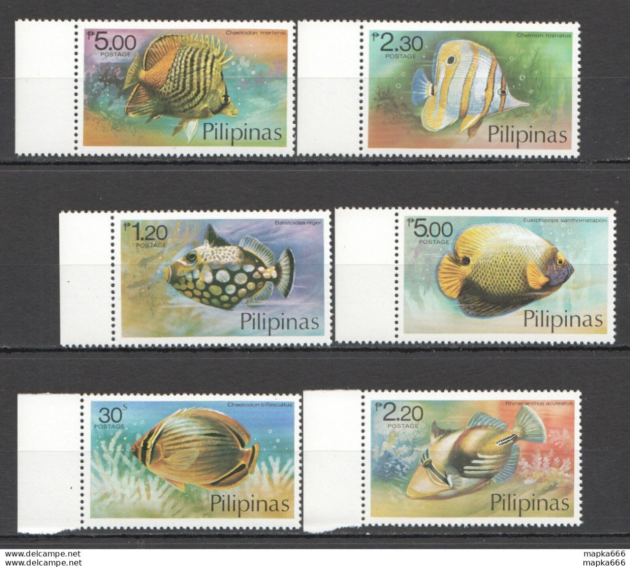 YA015 1978 Philippines Fishes Marine Life Fauna 1Set Mnh - Vie Marine