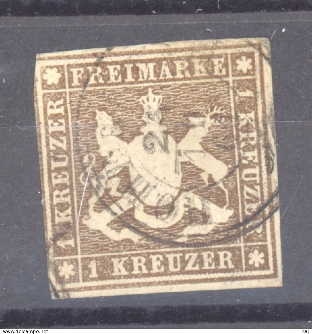 Wurtemberg  :  Mi  11  (o) - Used