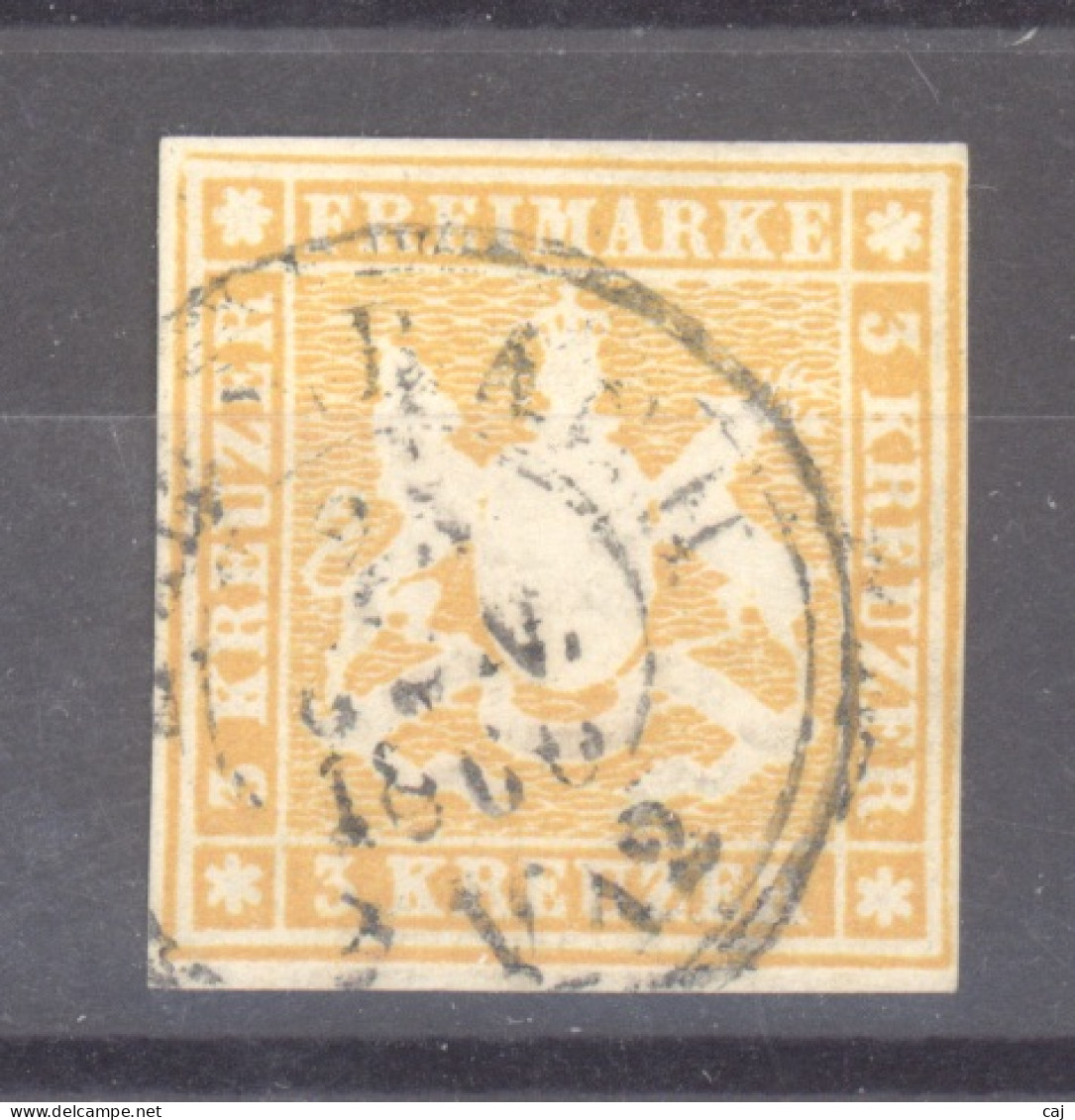 Wurtemberg  :  Mi  12b  (o)  Gelborange - Used