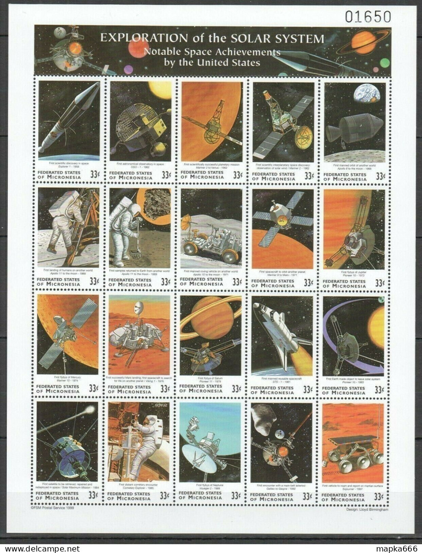 B1301 Micronesia Space Exploration Of The Solar System Big Sh Mnh Stamps - Autres & Non Classés