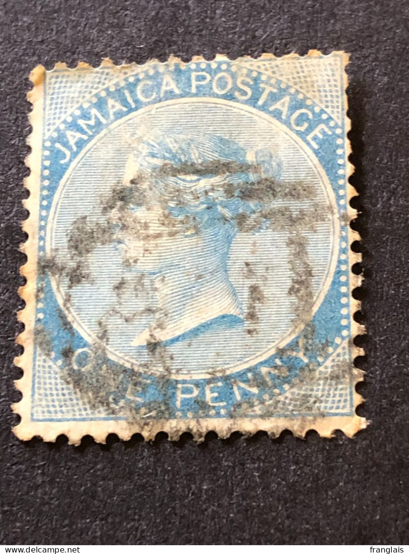 JAMAICA  SG 8  1d Blue Wmk CC Crown FU - Jamaïque (...-1961)