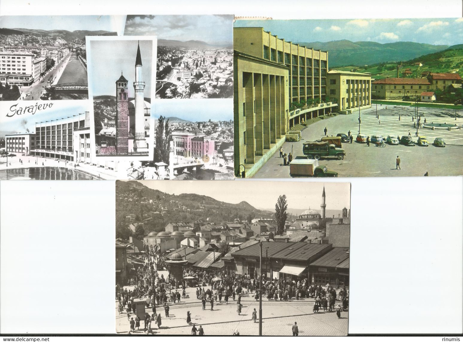Sarajevo 3 Postcards 1960 Used - Bosnia And Herzegovina